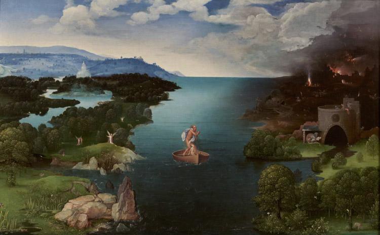 PATENIER, Joachim Landscape with Charon's Bark (mk08) Germany oil painting art